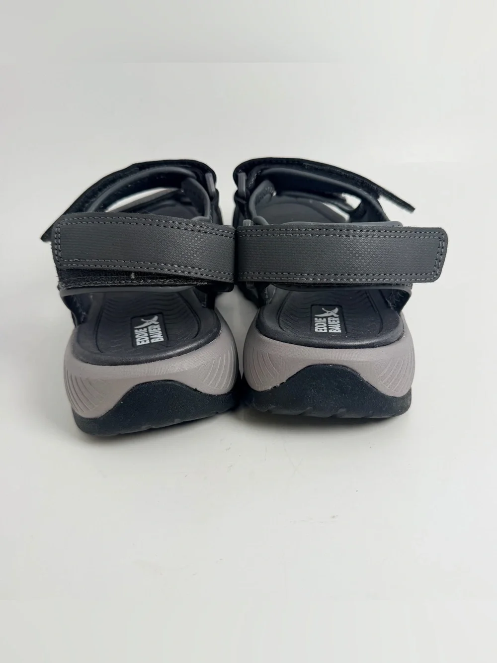 Eddie Bauer Dark Gray Kids Adjustable Strap Sandals
